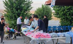 Cizre'de SMA hastası bebek için yardım çadırı kuruldu