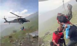 Dağda mantar toplarken kalp krizi geçiren şahıs helikopterle kurtarıldı