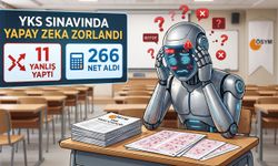 Yapay zekâ YKS’de zorlandı: 11 yanlış yaptı, 266 nette kaldı