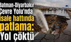 Batman-Diyarbakır Çevre Yolu'nda isale hattında patlama: Yol çöktü