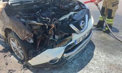 Araba yangında kullanılamaz hale geldi