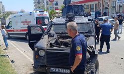 Cizre’de zırhlı araç takla attı, 2 polis memuru yaralandı