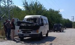 Elazığ’da minibüs yangını