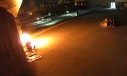 Plazada nargile közünün neden olduğu yangının görüntüleri ortaya çıktı