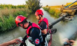 Diyarbakır'da otomobil su kanalına uçtu