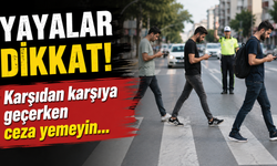 Yayalar dikkat! Karşıdan karşıya geçerken ceza yemeyin...