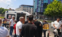 Yolun karşı tarafına geçmeye çalışan yayaya araç çarptı