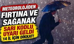 Meteorolojiden 14 il için sarı kodlu uyarı geldi