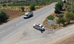 Kilis'te trafik güvenliği için dron ile denetimi gerçekleşti