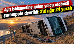 Ağrı istikametine giden yolcu otobüsü şarampole devrildi: 2'si ağır 24 yaralı