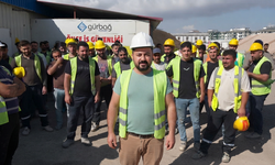 Şehir Hastanesi şantiyesinde işçiler eylem başlattı
