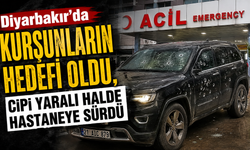 Diyarbakır'da kurşunların hedefi oldu, Cipi yaralı halde hastaneye sürdü