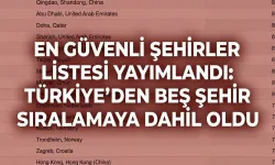 En güvenli şehirler belirlendi: Türkiye'den beş şehir var