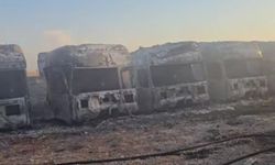 Hurdalıkta yangın çıktı: 20 tır kabini kül oldu