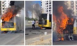 Diyarbakır’da belediye otobüsünde yangın paniği: Patlama korkusuyla uzaklaştılar