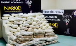 Adana'da 100 kilogram esrar ele geçirildi
