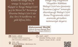 Cizre'de Melayê Cizîrî paneli düzenlenecek