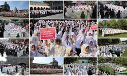 Diyarbakır’da kız çocuklarının tesettür sevinci