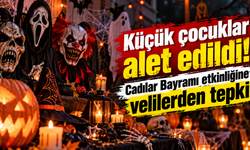 Küçük çocuklar alet edildi! Cadılar Bayramı etkinliğine velilerden tepki