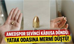 Amedspor sevinci kâbusa döndü: Yatak odasına mermi düştü!