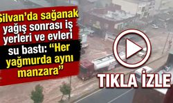 Silvan'da sağanak yağış sonrası iş yerleri ve evleri su bastı