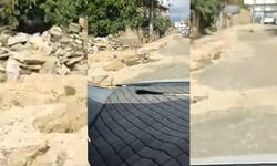 Diyarbakır'da yağış sonrası bozulan yol için yetkililere çağrı