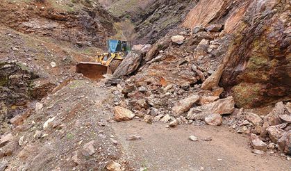 Kulp’ta heyelan nedeniyle 8 mahallenin yolları kapandı