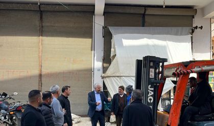 Çermik'te kilitli parke taşı döşeme çalışması yapılıyor