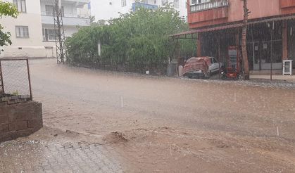 Çermik’te sağanak ve dolu etkili oldu
