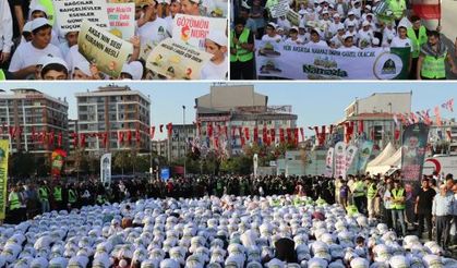 İstanbul'da yüzlerce çocuk "Hayat Namazla Güzeldir" demek için yürüdü