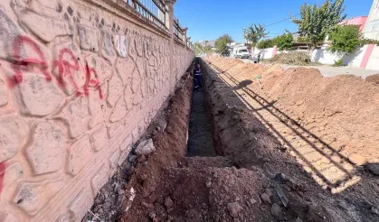 DİSKİ, Diyarbakır'da koruge borularla yağmur suyu hattı döşedi