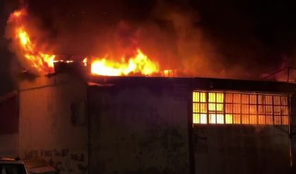 Hatay'da sanayi sitesinde yangın