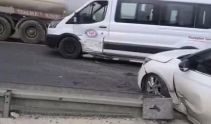 Mardin’de minibüs ile otomobil çarpıştı: 2 kişi yaralandı