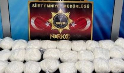 Siirt’te 30 kilo metamfetamin ele geçirildi