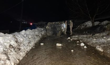 Şırnak’ta dev kayalar köye düştü, 30 hayvan telef oldu