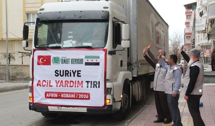 Umut Kervanı Suriye'ye 1 tır insani yardım gönderdi