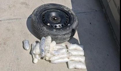 Yedek lastikte 7 kilo metamfetamin ele geçirildi