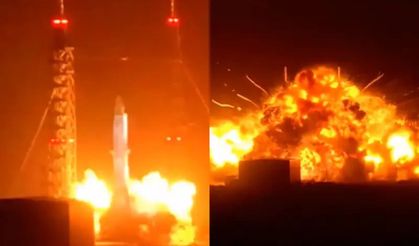 Blue Origin'in devasa roketi "New Glenn" rampa testi esnasında patladı