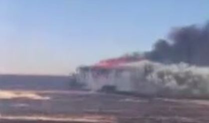 Ceylanpınar’da sondaj aracı ve karavan alevlere teslim oldu: 3 işçi yaralandı