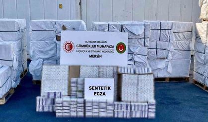 Mersin Limanı'nda 12 milyon 400 bin adet kapsül ilaç ele geçirildi
