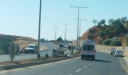Adıyaman'da otomobil takla attı: Bir yaralı