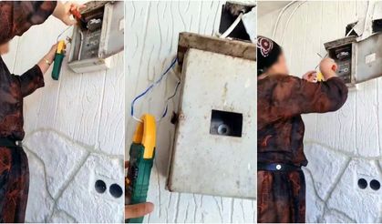 Kaçak elektrik denetiminde dikkat çeken olay