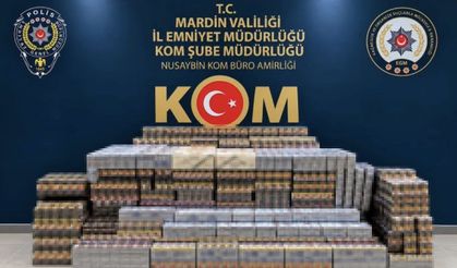 Mardin'de binlerce paket kaçak sigara ele geçirildi