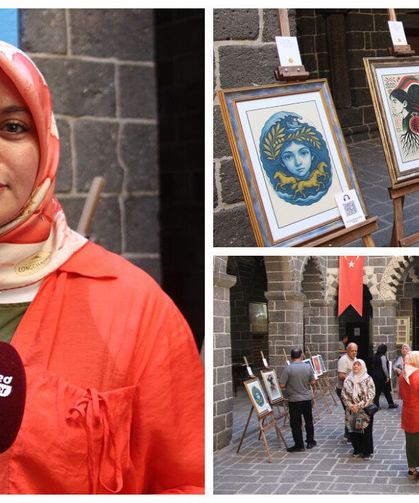 Gazze'nin acısı ve direnişi Diyarbakır'da resimlerle anlatılıyor
