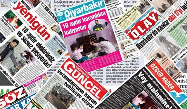 Diyarbakır'daki gazetelerin manşetleri (20 Aralık)