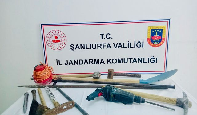Ceylanpınar'da kaçak kazı yapan 3 zanlı suçüstü yakalandı