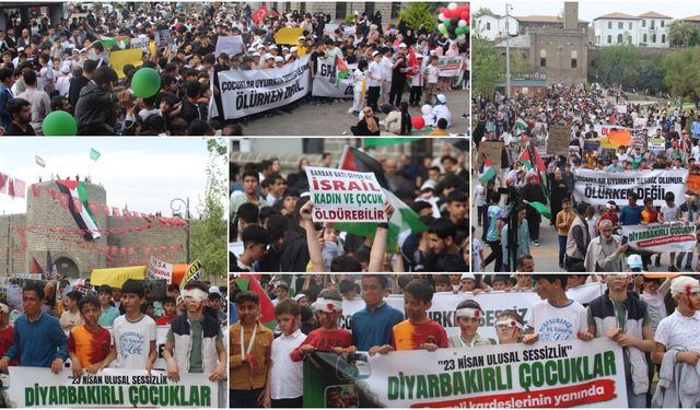 Diyarbakırlı çocuklardan “23 Nisan Ulusal Sessizlik Günü” yürüyüşü