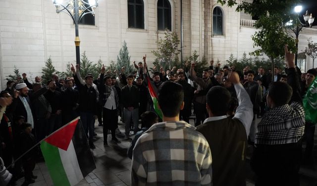 Bismil’de tekbirler ile Gazze protestosu