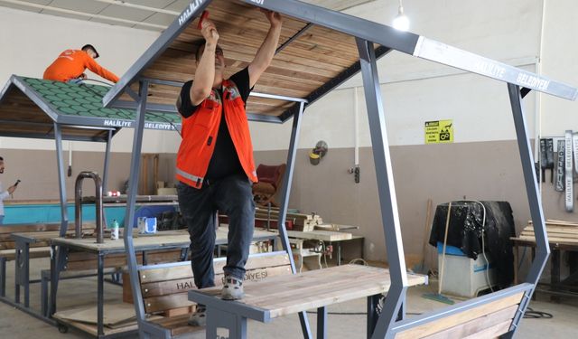 Haliliye'de park mobilyalarında tasarruflu üretim modeli