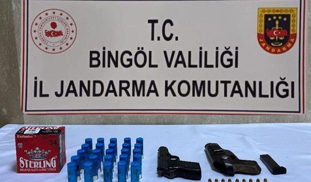 Bingöl'de ruhsatsız silah ele geçirildi
